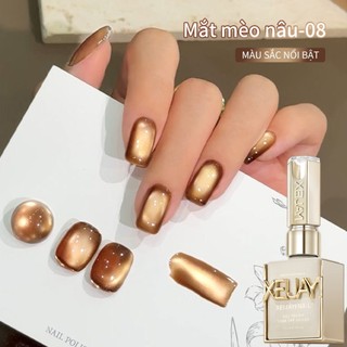  XEIJAYI Sơn móng tay mắt mèo màu nâu ấm mới của có độ bóng lâu trôi phù hợp cho tiệm làm móng và tự làm tại nhà 