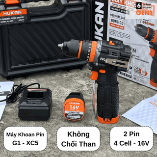  Máy Khoan Pin 4 Cell Hukan G1- XC5 3 Chức Năng Đầu Kẹp 10mm Không Chổi Than Bảo Hành 6 Tháng Điện Máy Quyết Trang 