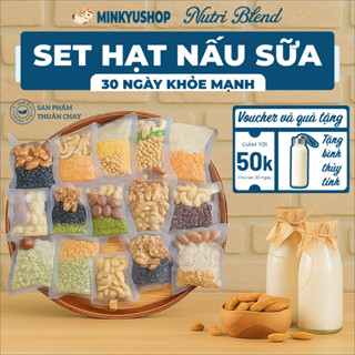 [30 Ngày 30 Gói]Hạt Nấu Sữa Mix Sẵn 20 Loại Hữu Cơ Sạch Sẽ Dinh Dưỡng Tặng Muối Hồng