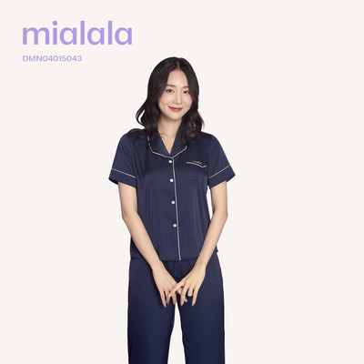 Bộ mặc nhà lụa latin dáng pijama thanh lịch hiện đại Mialala 5043 DMN04015043