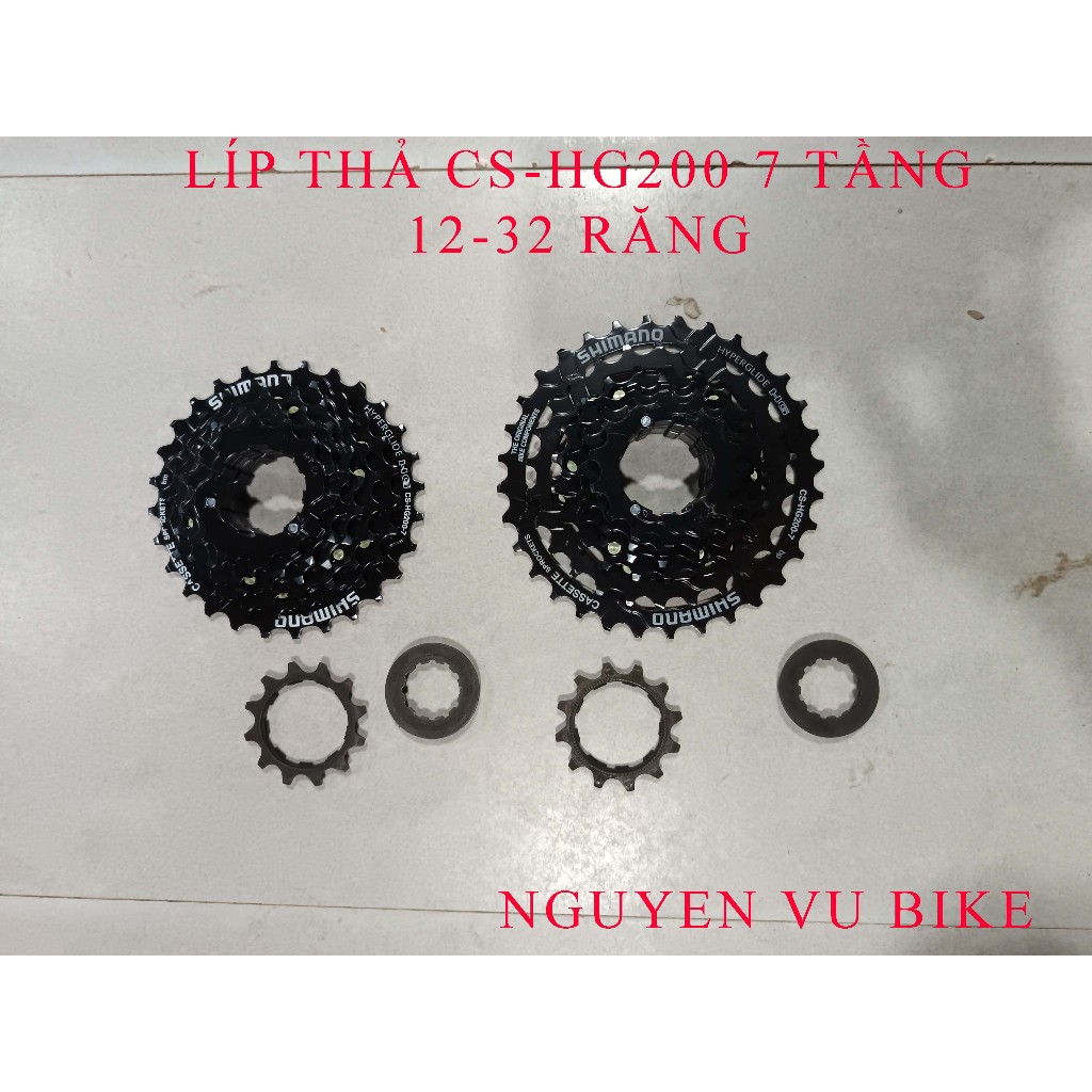 Líp xe đạp, líp thả HG200 7 tầng 12-28T, 12-32T chính hãng