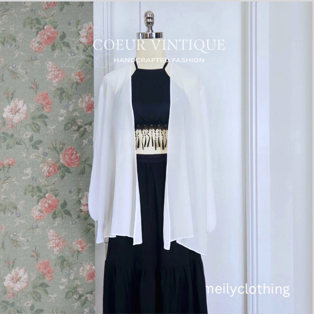 Áo Khoác Kimono Thiết Kế Dáng Dài Coeur Meily