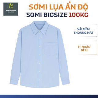 Áo sơ mi nam dài tay trung niên trơn vải lụa xuất khẩu mặc mát loại áo sơ mi mềm co dãn nhẹ AHOP21