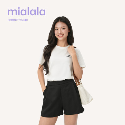Quần short Mialala form dáng năng động, trẻ trung chất vải chéo thái mềm mại, đứng form, tôn dáng 5240 DQR02095240