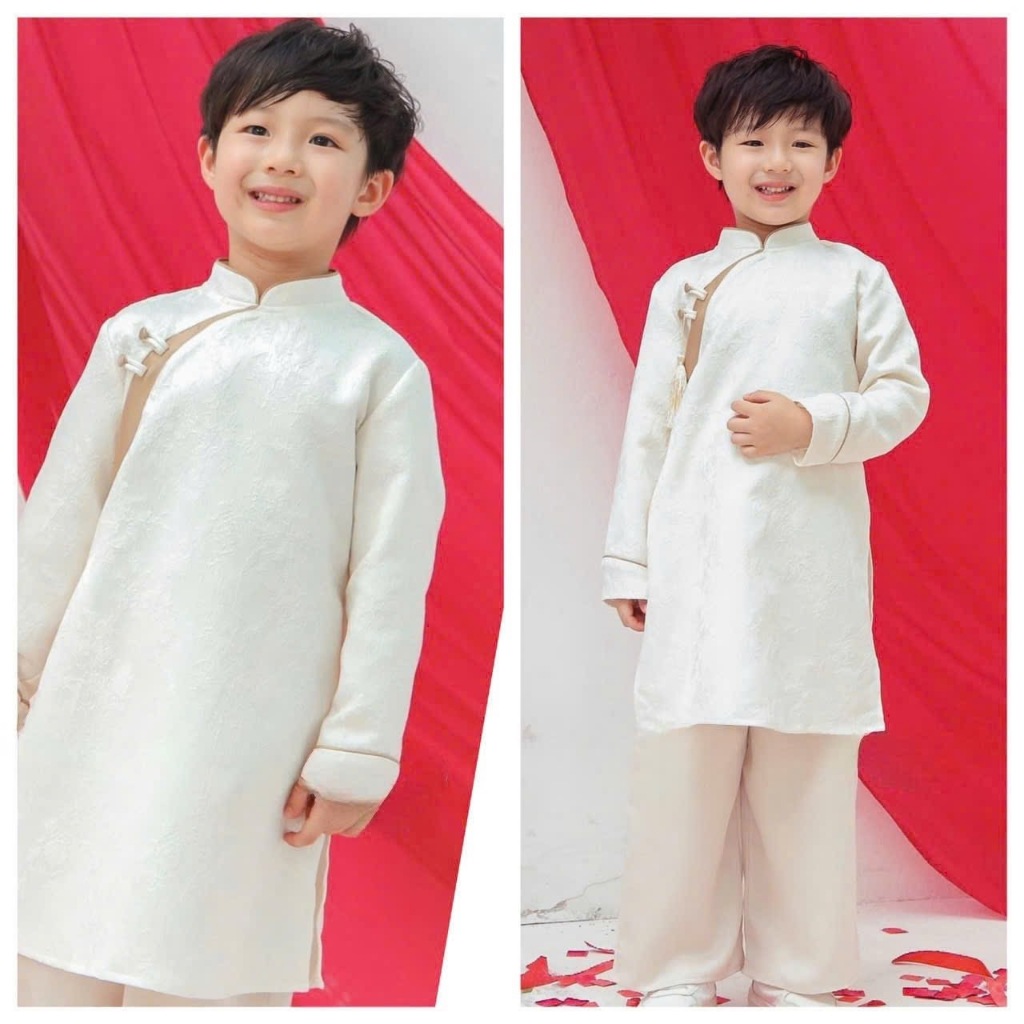 size 4,6 || Aodaigiare 11 | Áo dài bé trai màu đỏ | Áo dài cách tân bé trai áo dài rẻ cho bé trai