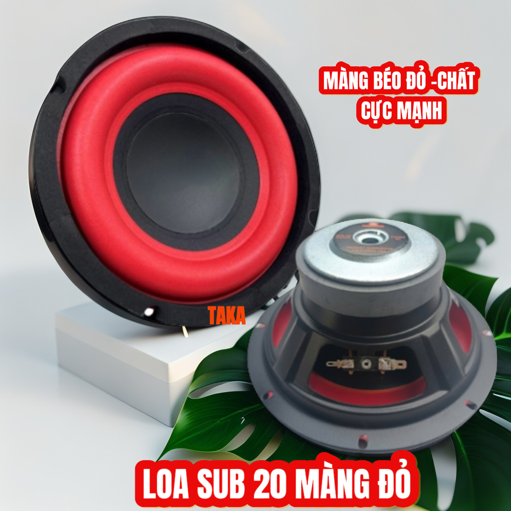 Củ Loa Sub ( loa siêu trầm) Bass 20 Gân Béo Màng Đỏ Cao Cấp-giá 1 cái