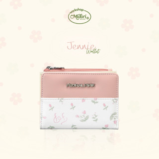  Ví Da Jennie Gập Đôi Mini Nam Nữ Bóp Tiền Đựng Thẻ Hoa Nhí Cao Cấp | MI MIDORI 