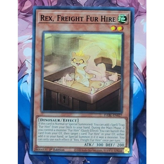 Super rare [ Dưa Hấu Yugioh ] Lá bài thẻ Rex Freight Fur Hire MONS