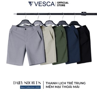 Quần Short Nam Kaki Đẹp Đen Trắng Cao Cấp Dáng Hàn Quốc VESCA H3