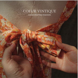 Váy Hở Lưng Linen, Đầm Thiết Kế Vintage Retro