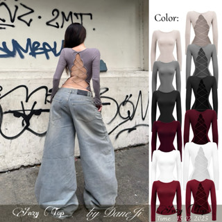 [ ANZY TOP ] Áo thun croptop slimtop hở lưng DANEJI , đan dây sau , chất thun lạnh co dãn