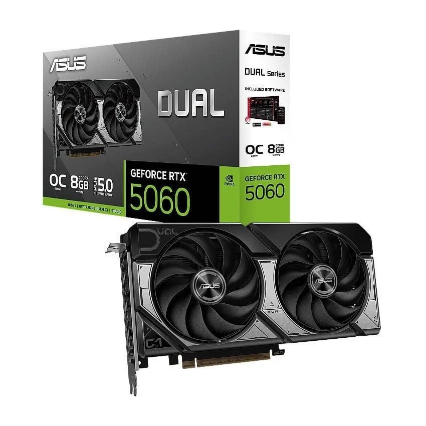 Card màn hình ASUS Dual GeForce RTX 5060 8GB GDDR7 OC Edition - A   - BH 36 tháng | BigBuy360 - bigbuy360.vn