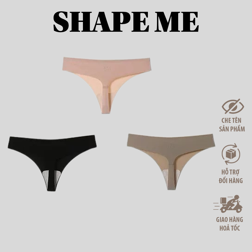 Quần lót lọt khe nữ không đường may su mềm mát, mặc bikini, đồ bơi, đồ tập gym