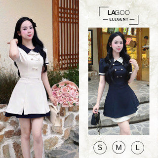  Đầm Nasu Cổ Sen Đôi Tay Phồng Dáng Xòe Xinh Xắn Nữ Tính Đi Chơi Hẹn Hò Dự Tiệc Lagoo Elegent 