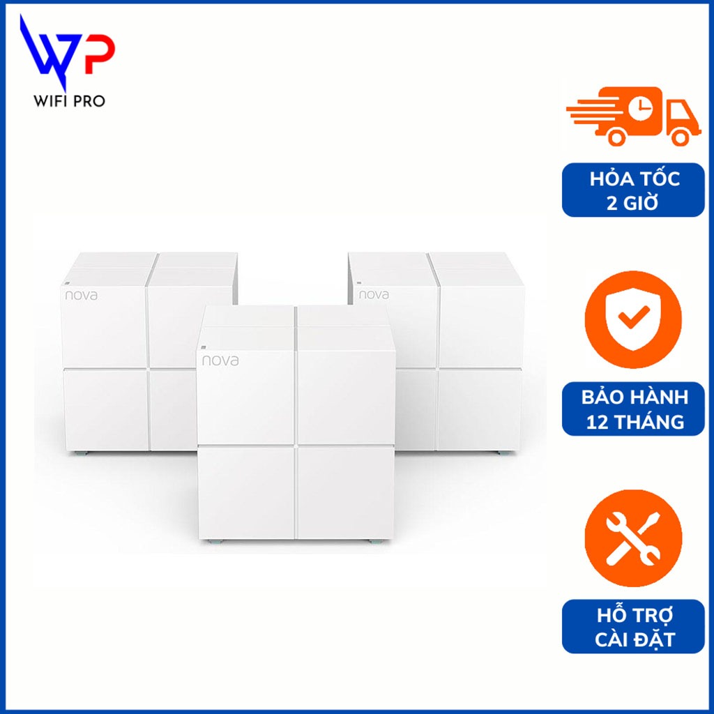 Bộ phát Wifi Router Mesh không dây Tenda Nova MW6 AC1200, 80 thiết bị, mesh, Bản Quốc tế - logo NOVA
