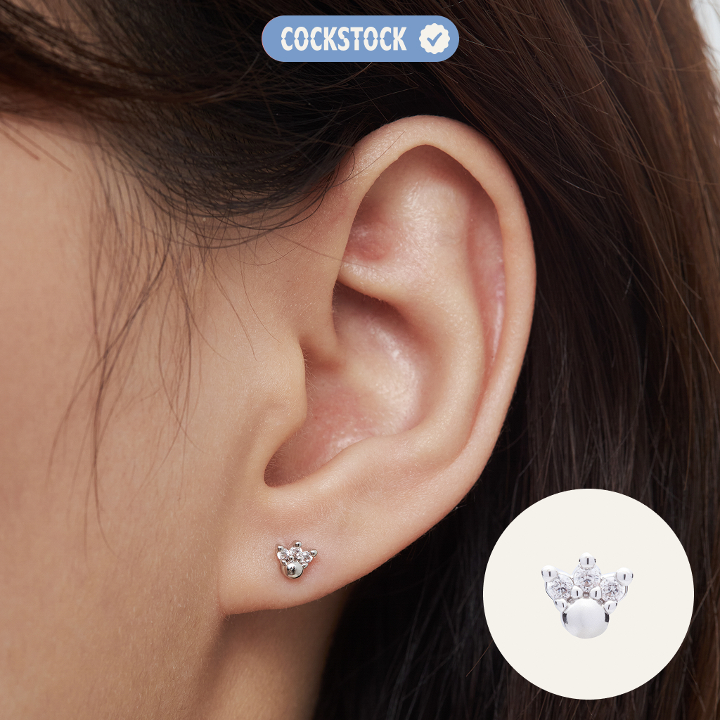 Khuyên tai đá mini TWINKLE GOLDIE PUP EARRING COCKSTOCK