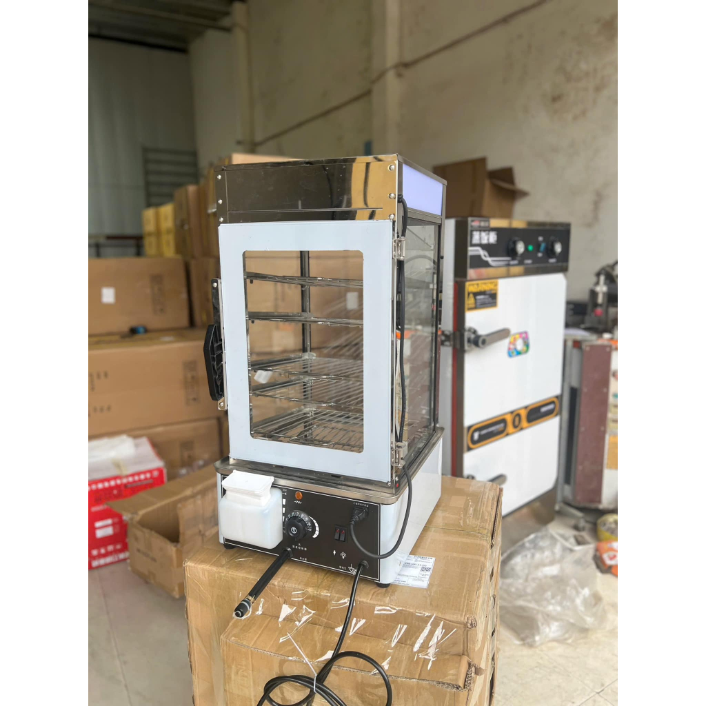 Tủ Hấp Bánh Bao Inox MV05 - Tủ Giữ Nóng & Trưng Bày Bánh Bao, Bánh Mì, Hàng Chính Hãng Cao Cấp