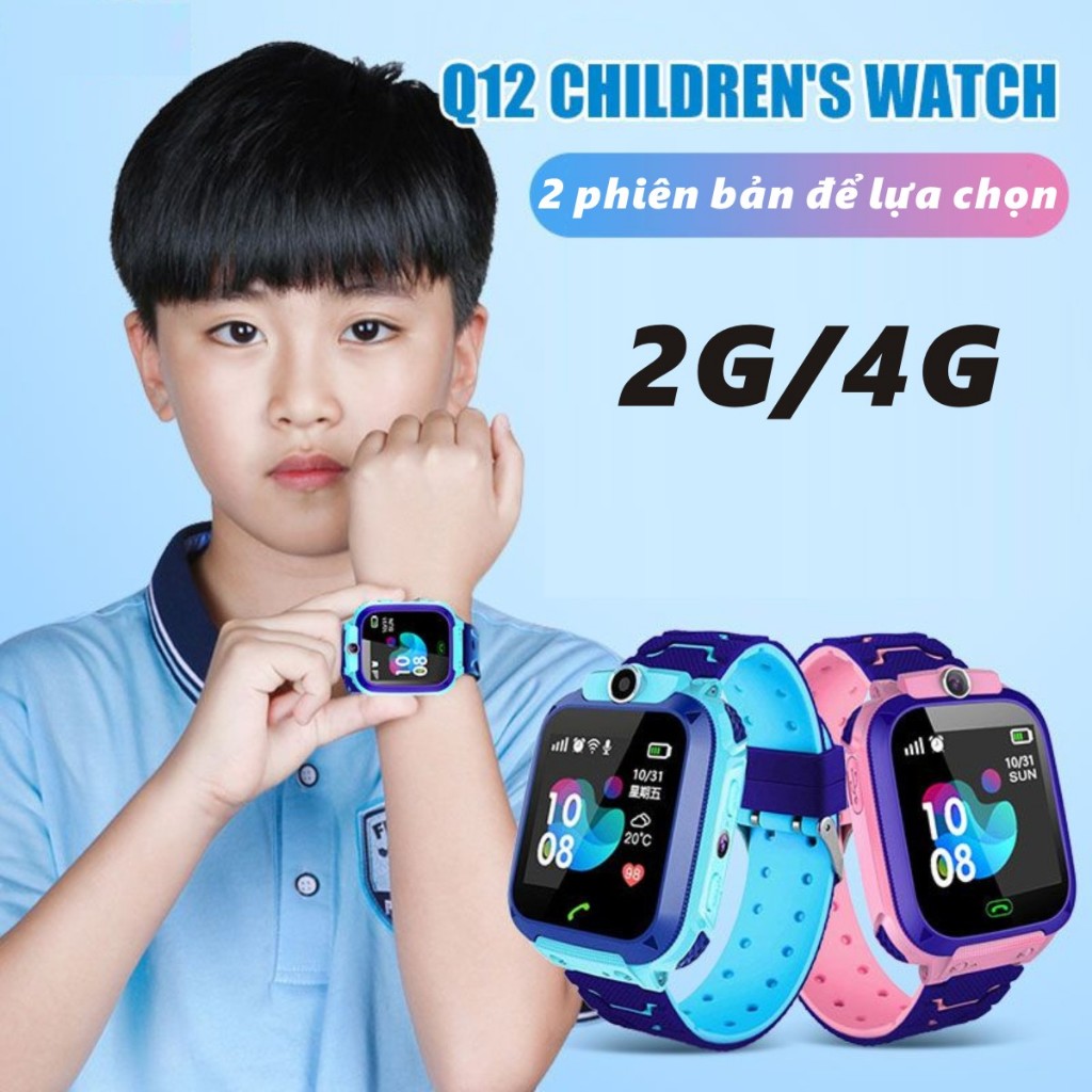 đồng hồ gọi điện thoại trẻ em Q12,đồng hồ thông minh trẻ em,đồng hồ lắp sim nghe gọi 1.44 inch