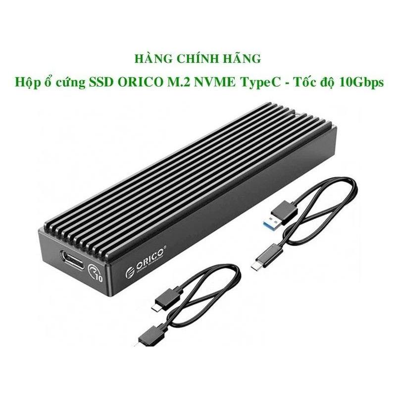 Hộp Đựng Ổ Cứng M2PV-C3-BK (Màu Đen) SSD ORICO NVME M.2 Tốc độ 10Gbps - Hàng Chính Hãng