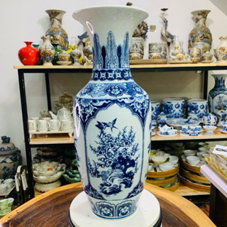  Lọ lục bình giá 1 chiếc  kích thước H40-45-50cm .hoạ tiết các cảnh - lục bình nung 1350 độ gốm sứ bát tràng 