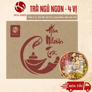  Trà ngủ ngon an thần dễ ngủ tứ vị: Táo Đỏ Kỷ Tử Long Nhãn Hoa Cúc Chi | Trà thảo mộc Hòa Nhiên 