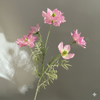 Hoa lụa Nigella 5 bông (1 cành) - HOG00029