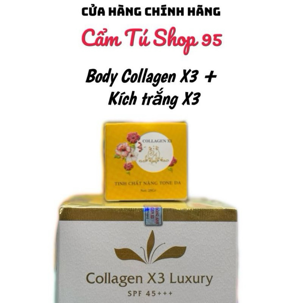 Kem body Collagen X3 và kem kích trắng X3