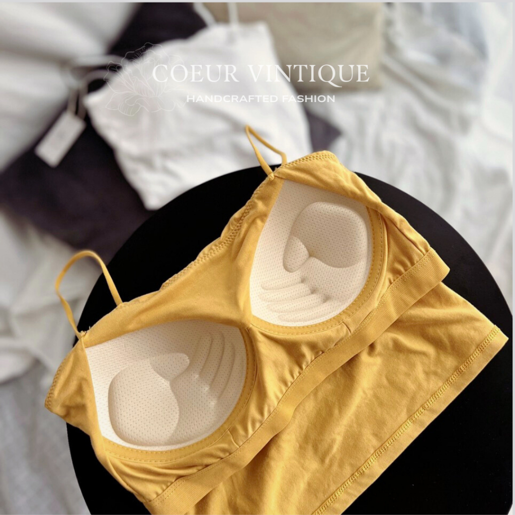 Áo 2 Dây Croptop Kèm Mút Nâng Ngực Cao Cấp - Carina Meily