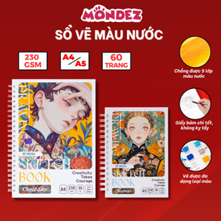 Sổ Vẽ Phác Thảo 230gsm Sketchbook A4 A5 Classmate Giấy Vẽ Nhập Khẩu Chuyên Dụng Bìa Cứng AP-003A5/A4