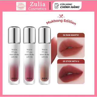   Mukbang Edition  Son Tint Bóng Bbia Mukbang Water Fit Tint son tint bóng lâu trôi căng mọng bền màu Zuliacosmetics 