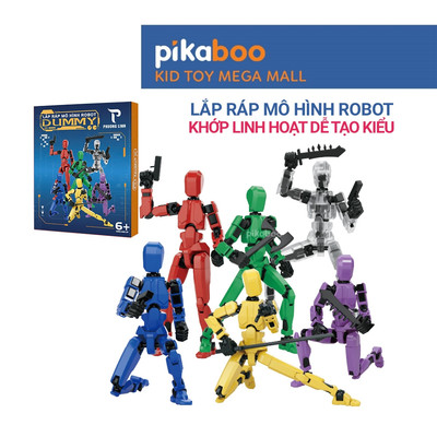 Đồ chơi lắp ráp mô hình 3D Robot Pikaboo, mô hình có khớp linh hoạt cho bé thỏa sức sáng tạo