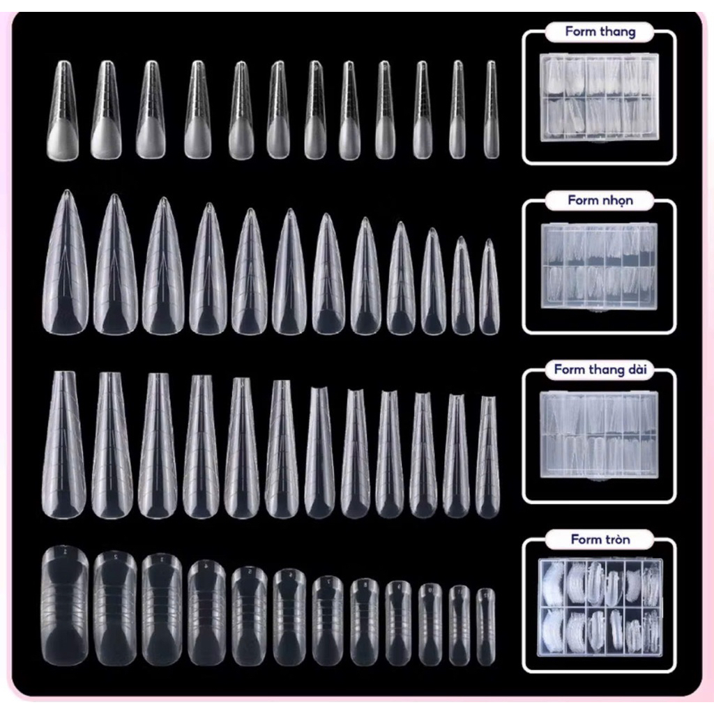 Móng úp gel gôm Dual form làm nail- Móng Dual Form làm nail