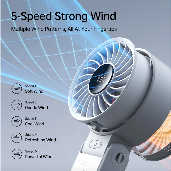 Quạt cầm tay gấp gọn JISULIFE Life 7 chính hãng. Bảo hành 12 tháng, 1 đổi 1 30 ngày. | BigBuy360 - bigbuy360.vn
