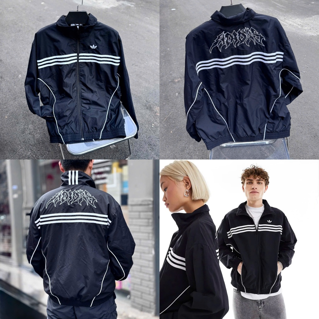 [CHÍNH HÃNG] ÁO KHOÁC A.DI.DAS SIZING RETRO ĐEN CHÍNH HÃNG IS0242 - ÁO KHOÁC ZIP VẢI DÙ IT2491 SHIP 