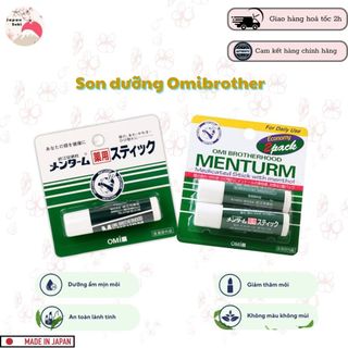  Son dưỡng ẩm Nhật Bản Omi Menturm chống nắng nhẹ dưỡng ẩm tốt không bết dính 4g 
