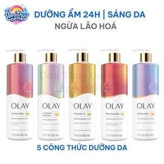 Sữa dưỡng thể Olay 502ml – Vitamin C, Niacinamide, Collagen, Retinol24, Hyaluronic – Dưỡng ẩm, sáng da, chống lão hoá