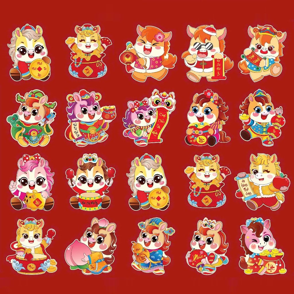 Bao Lì Xì Tết Bính Ngọ 2026 Dễ Thương – Set 20/40/60/80