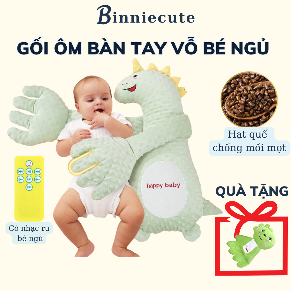 Gối ôm bàn tay vỗ ru em bé ngủ Binniecute - chống giật mình cho bé ngủ ngon