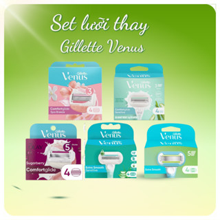  Set lưỡi dao cạo lông Gillette Venus Olay  Extra  Deluxe  Comfortglide   có tách lẻ  