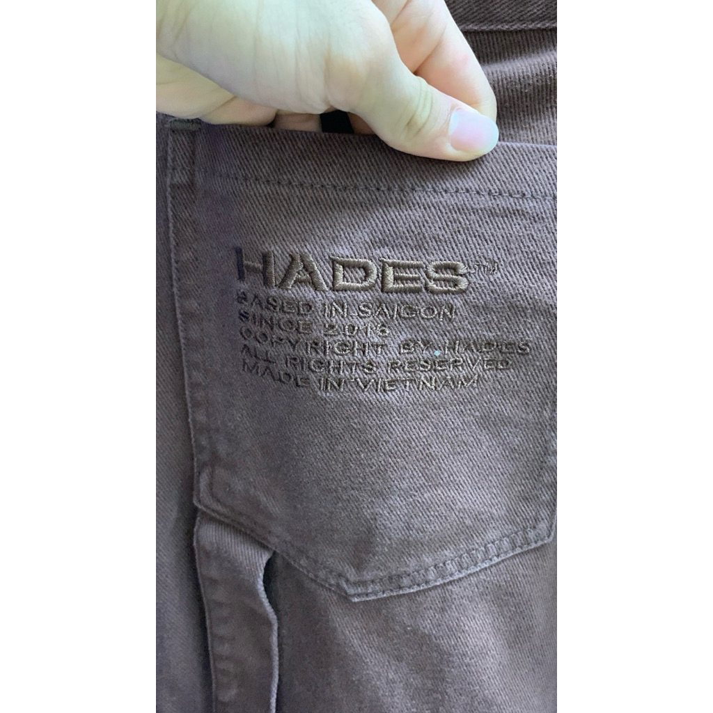 quần hades túi hộp ống rộng  màu nâu size s(có fix MẠNH ib để ép giá)