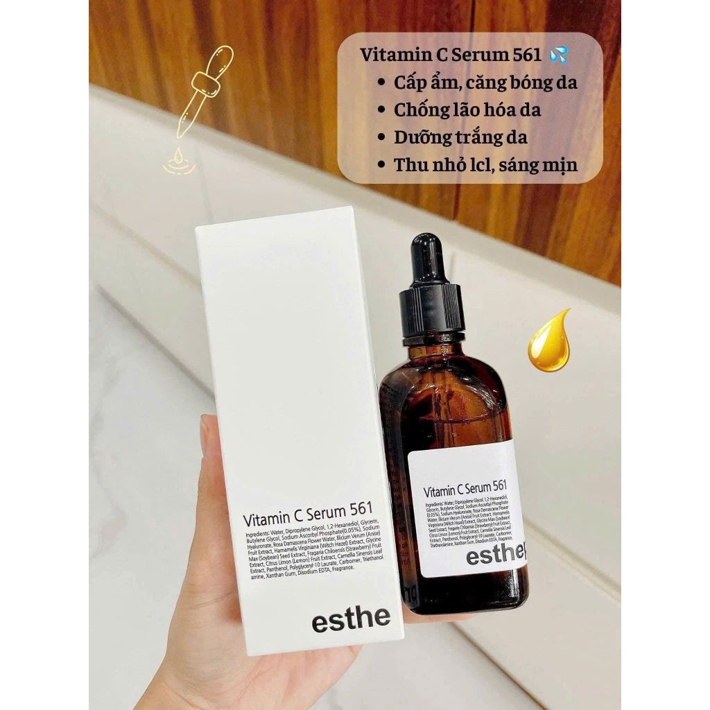 serum vitamin C 561 estgepro trắng da mờ thâm căng bóng đá chính hãng