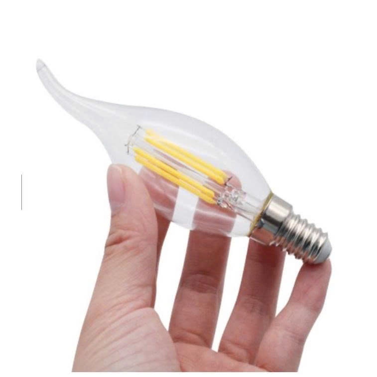 Combo 6 Bóng Đèn LED Edison Ngọn Nến C35 4W – Ánh Sáng Vàng Trang Trí*
