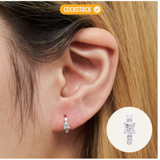  Khuyên tai vòng mini hoop ELEGANT FOUR WINGS HOOP EARRING 6MM COCKSTOCK 