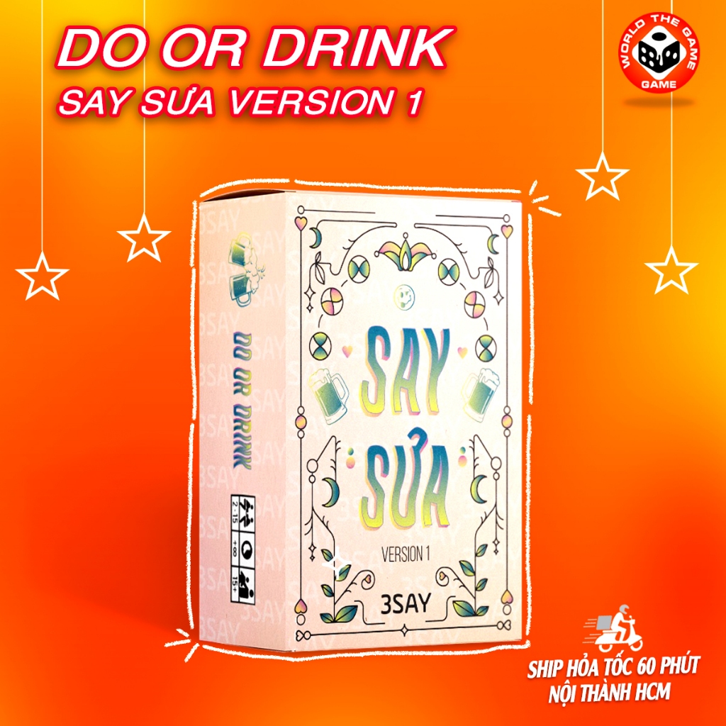 Bộ bài drinking game DO or DRINK SAY SƯA cho bạn bè hội nhóm boardgame