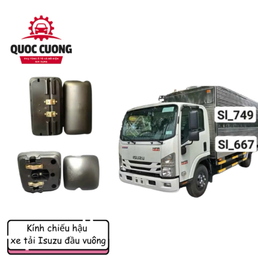 KÍNH CHIẾU HẬU XE TẢI ISUZU QKR, NMR, NPR, Cabin ĐẦU VUÔNG 210 230 270 1T9-15T(GIÁ BÁN THEO CÁI VÀ THEO CẶP)
