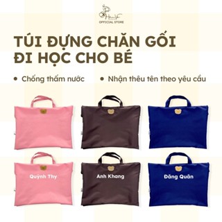 Túi đựng chăn gối đi học, túi đựng mền, túi xách, túi trữ đồ vải chống thấm Hân Võ 35x50x15cm, phong cách Hàn Quốc
