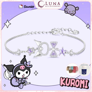  🌿  Tặng Nước Rửa Bạc + Hộp  Vòng Tay Nơ "Kuromi Sanrio" Dễ Thương – Trang Sức Cao Cấp Quà Tặng Cho Bạn Gái 