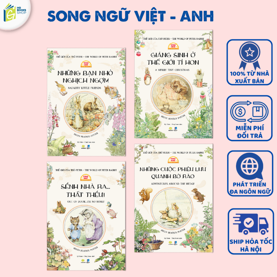 Thế giới của Thỏ Peter - The World Of Peter Rabbit (Beatrix Potter) song ngữ Việt-Anh kèm file nghe