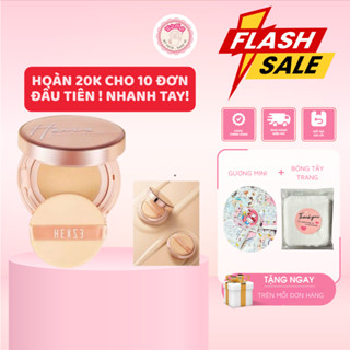  Cushion  Phấn nước  HEXZE 15g – Phấn Nước Trang Điểm Mỏng Nhẹ Lâu Trôi Chống Thấm Nước Nâng Tone TựNhiên 2 lõi x 15g  