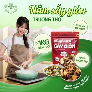  Nấm sấy khô ăn liền healthy NẤM TRƯỜNG THỌ giàu dinh dưỡng ít calo cho người ăn kiêng gói 60g 200g 